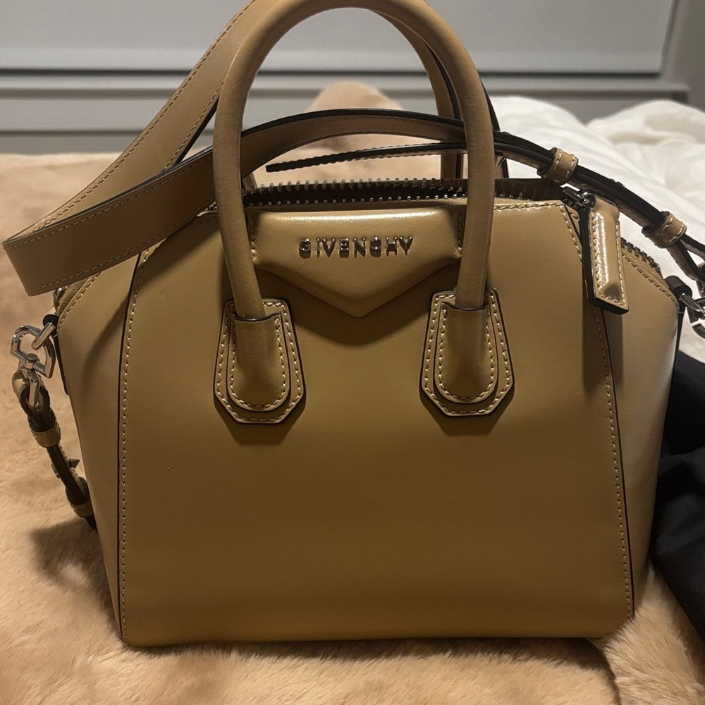 Givenchy Small Structured Satchel in Tan